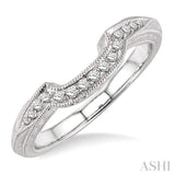 1/10 Ctw Round Cut Diamond Matching Wedding Band in 14K White Gold