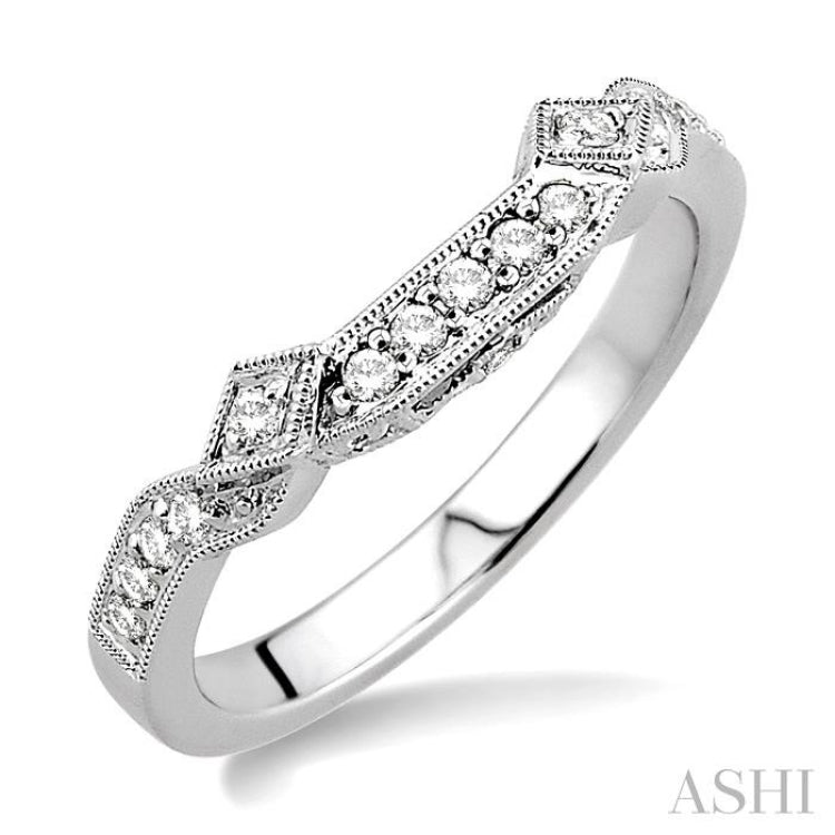 1/5 Ctw Diamond Matching Wedding Band in 14K White Gold