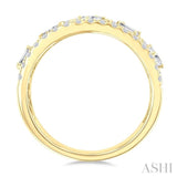 7/8 Ctw 5-Stone Mixed Shape Diamond Fashion Band in 14K Yellow Gold