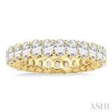 3 Ctw Eternity Oval Cut Diamond Wedding Band in 14K Yellow Gold