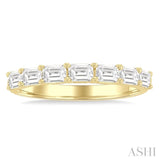 1 Ctw East-West Emerald Cut Diamond Fashion Band in 14K Yellow Gold