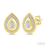 .33CTTWDM PEAR-SHAP BOLDGOLD ER YG14K-G*