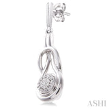 1/50 Ctw Single Cut Diamond Fashion Earrings in Sterling Silver