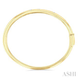 1/2 Ctw Round Cut Diamond Mosaic Fashion Bangle in 10K Yellow Gold