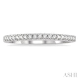 1/5 ctw Round Cut Diamond Wedding Band in 14K White Gold