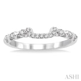 1/6 ctw Round Cut Diamond Wedding Band in 14K White Gold