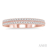 1/3 Ctw Round Diamond Wedding Band in 14K Rose Gold