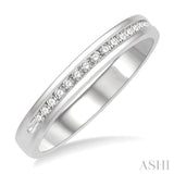 1/4 ctw Round Cut Diamond Channel Men's Band 14K White Gold