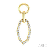 1/3 Ctw Geometric Shape Link Round Cut Diamond Fashion Earrings in 10K Yellow Gold