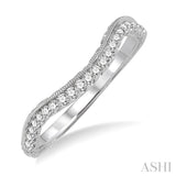 1/5 ctw Round Cut Diamond Wedding Band in 14K White Gold