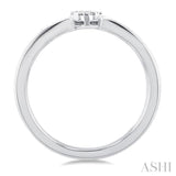 1/4 Ctw Double Row Lovebright Round Cut Diamond Ladies Ring in 10K White Gold