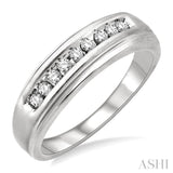1/6 Ctw Round Diamond Men's Ring in 10K White Gold