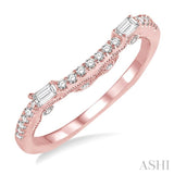 1/3 ctw Round Cut Diamond Wedding Band in 14K Rose Gold