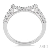 3/8 ctw Round Cut Diamond Wedding Band in 14K White Gold