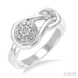 1/50 Ctw Single Cut Diamond Fashion Ring in Sterling Silver