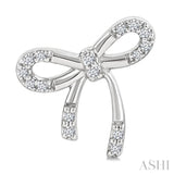 .10CTRDDM BOW RIBBON EARRINGS SL-S*
