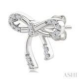 .10CTRDDM BOW RIBBON EARRINGS SL-S*