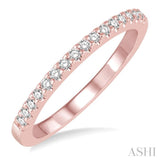 1/6 ctw Round Cut Diamond Wedding Band in 14K Rose Gold