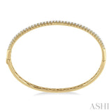 1 Ctw Round Cut Diamond Bangle in 14K Yellow Gold