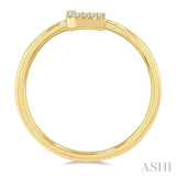 1/20 Ctw Initial 'L' Round Cut Diamond Fashion Ring in 10K Yellow Gold