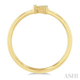 1/20 Ctw Initial 'K' Round Cut Diamond Fashion Ring in 10K Yellow Gold