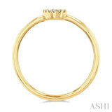 1/20 Ctw Initial 'C' Round Cut Diamond Fashion Ring in 10K Yellow Gold