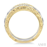 7/8 Ctw Diamond Stackable Band Set in 14K Yellow and White gold