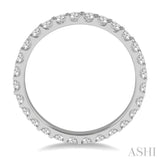 1 Ctw Round Cut Diamond Eternity Band in 14K White Gold