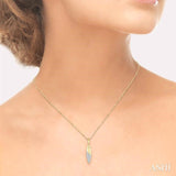 1/10 Ctw Marquise Round Cut Diamond Fashion Pendant With Chain in 10K Yellow Gold