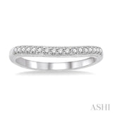 1/6 Ctw Round Cut Diamond Wedding Band in 14K White Gold