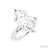 1/5 Ctw Akari Marquise Shape Round Cut Diamond Semi-Mount Engagement Ring in 14K White Gold
