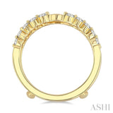 1/2 Ctw Graduated Prong Set Round Cut Diamond Insert Ring in 14K Yellow Gold