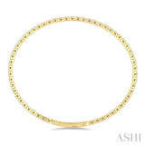 1 Ctw Full-Way Triangle Motif Round Cut Diamond Flex Bangle in 14K Yellow Gold