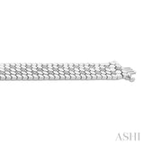 1/4 Ctw Round Cut Diamond Hexagon Fashion Bracelet in Sterling Silver