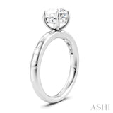 1/4 Ctw Round Shape Baguette and Round Cut Diamond Semi-Mount Engagement Ring in 14K White Gold