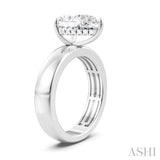 1/10 Ctw Pear Shape Round Cut Diamond Semi-Mount Engagement Ring in 14K White Gold