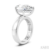 1/6 Ctw Pear Shape Round Cut Diamond Semi-Mount Engagement Ring in 14K White Gold