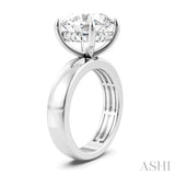 1/8 Ctw Round Shape Round Cut Diamond Semi-Mount Engagement Ring in 14K White Gold