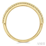 1/5 Ctw Ball Bead Designing Baguette Cut Diamond Fashion Band in 14K Yellow Gold