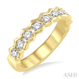 3/4 Ctw Round Cut Diamond Stack Band in 14K Yellow Gold