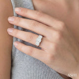 2 Ctw Lovebright Round Cut Diamond Ring in 14K White Gold