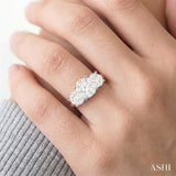 2 Ctw Lovebright Round Cut Diamond Ring in 14K White Gold