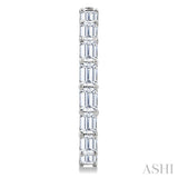 1 7/8 Ctw North-South Emerald Cut Diamond Fashion Hoop Earrings in 14K White Gold