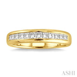 Channel Set Diamond Wedding Band