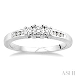 1/4 ctw Nine Stone Round Cut Diamond Engagement Ring in 10K White Gold