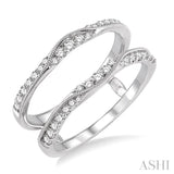 1/2 ctw Round Cut Diamond Insert Ring in 14K White Gold