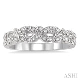 1/6 ctw Round Cut Diamond Wedding Band in 14K White Gold