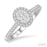 Oval Shape Lovebright Essential Diamond Engagement Ring