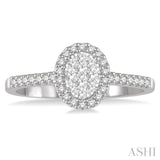 Oval Shape Lovebright Essential Diamond Engagement Ring