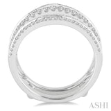 5/8 ctw Round Cut Diamond Insert Ring in 14K White Gold